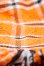 画像1: コタツ上掛 コタツカバー  オレンジ地黒×白チェック柄 (1)
