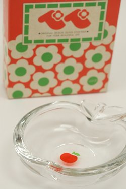 画像1: ソガガラス リンゴ形 小鉢/灰皿/小物入