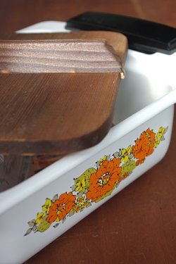 画像1: 高木金属工業 ヤマタカ ホーローおでん鍋ミニ 木蓋 花柄