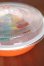 画像1: プチンの丸型水切篭  ザル付保存容器 オレンジ (1)