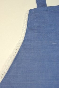 画像3: エプロン ブルー地 三段ポケット