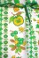 画像1: のれん カーテン 白地グリーン花と実柄 85cm×86cm (1)