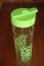 画像1: プラスチック冷水筒 お茶ポット グリーン花模様 (1)