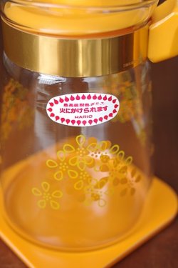 画像5: ハリオ ティーポット 直火用 Lemon-5 花柄 トレー付
