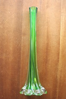 画像5: 花瓶 一輪挿し ガラスグリーン 