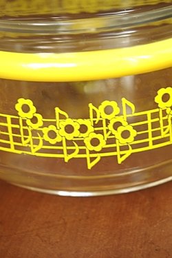 画像5: 保存容器 ワールド 黄色 花音符柄