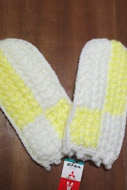 画像2: ミトン 手袋 黄×白