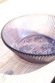 ガラス鉢 紫縦縞花模様19cm
