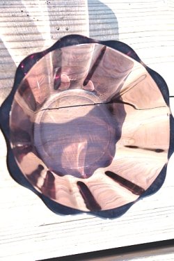 画像2: ガラス小鉢 紫十角12.5cm