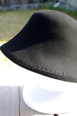 画像1: フェルト帽子黒