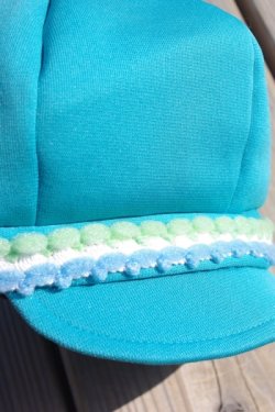 画像4: 手作り帽子 キャスケット水色