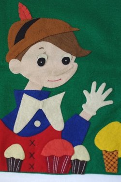 画像2: 座布団カバー フェルト ピノキオ