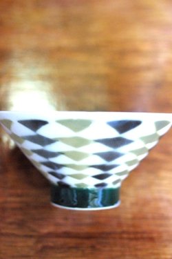 画像2: お茶碗　菱形模様