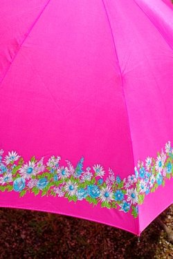 画像2: 折り畳み傘 ピンク花柄