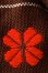 画像2: コタツ上掛 コタツカバー  茶色地赤×緑×オレンジ花柄 (2)