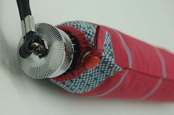 画像1: 折り畳み傘　ピンク系ライン