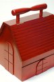 ソーイングボックス 裁縫箱 木製赤いお家