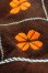 画像1: コタツ上掛 コタツカバー  茶色地赤×緑×オレンジ花柄 (1)
