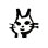 画像1: 石ハンコ 黒目猫 1cm角 (1)