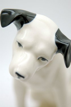 画像1: ビクター犬 ニッパー(陶器) 17cm
