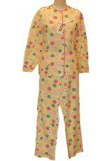 画像: パジャマ　黄色花柄長袖