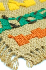 画像: 敷物 マット 刺繍模様 長方形タイプ