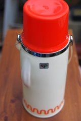 画像: ダイヤ魔法瓶 オレンジ波形ライン 保温水筒
