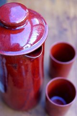画像: 日陶産業 陶泉作 清水焼 チャイナーマホー瓶 スカンセンシリーズいこいセット