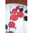 画像4: HOYA ファッションチャイナ プレート 赤×黒丸模様 平皿 (4)