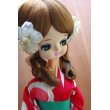 画像1: ポーズ人形 赤い着物の少女 (1)