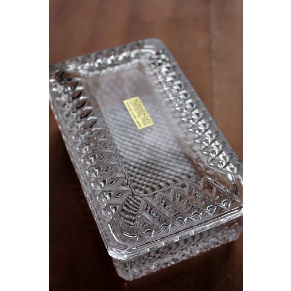 画像1: コシダクリスタル クリスタルガラス バターケース (1)