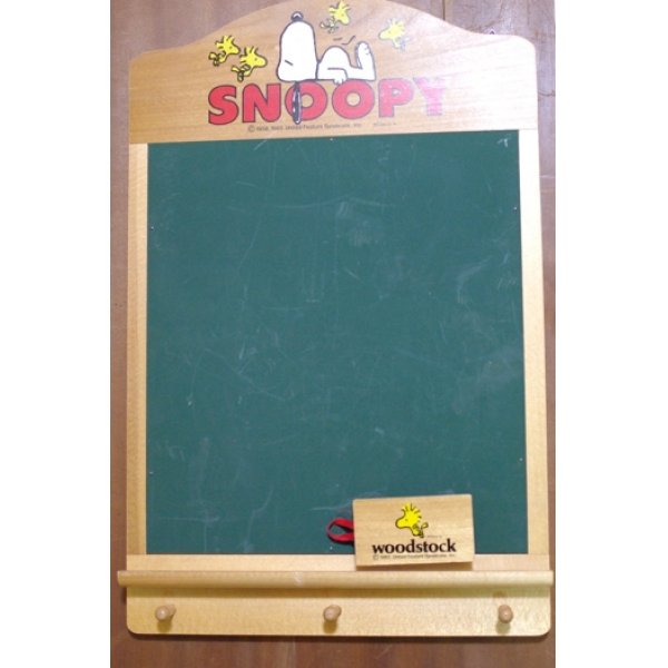 画像1: 木製スヌーピー黒板 (1)