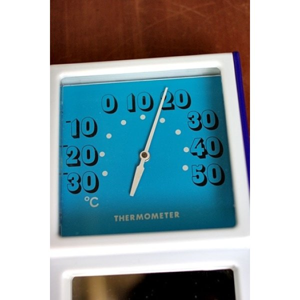画像1: あやめ池遊園地 壁掛け温度計付き鏡 (1)
