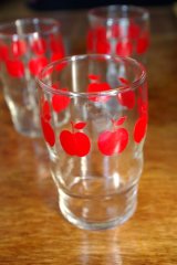 画像: ササキガラス りんご柄グラス