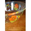 画像1: ナルミ 耐熱ガラス花柄ボウル クックマミー (1)