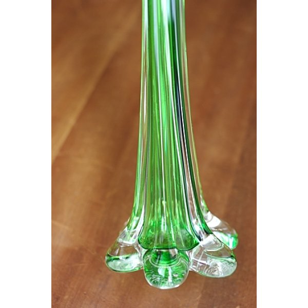 画像3: 花瓶 一輪挿し ガラスグリーン  (3)