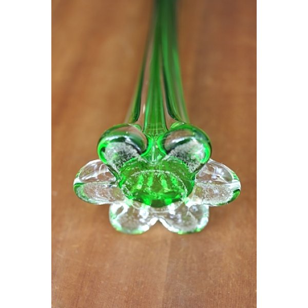 画像4: 花瓶 一輪挿し ガラスグリーン  (4)