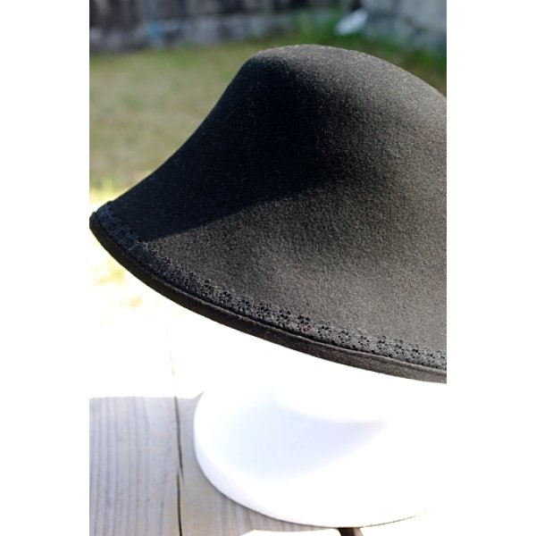 画像1: フェルト帽子黒 (1)
