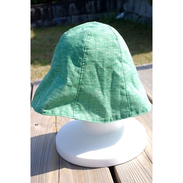 画像2: 手作り帽子 チューリップハット緑 (2)
