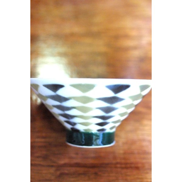 画像2: お茶碗　菱形模様 (2)