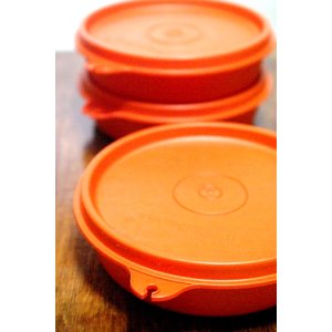 画像: タッパーウェア 保存容器 オレンジ