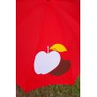 画像2: 折り畳み傘 赤地 リンゴ柄 (2)