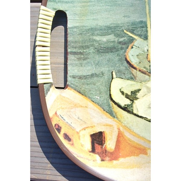 画像3: 絵画お盆 ヨット (3)