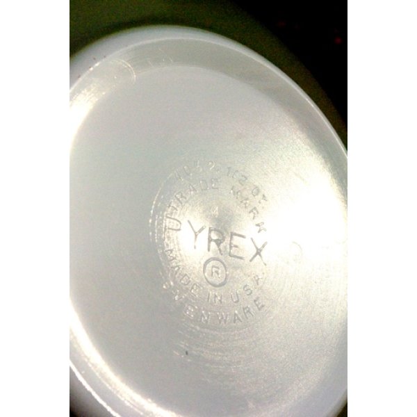 画像3: オールドパイレックス ミルクガラスミキシングボール 草木色 (3)