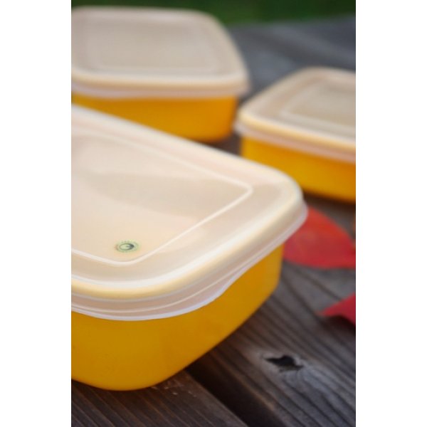画像1: タケヤプラスチック 保存容器 黄色 3SET (1)