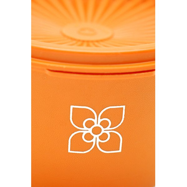 画像2: ビンテージタッパーウェア 保存容器 キャニスター オレンジ (2)