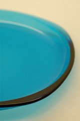 画像: カガミクリスタル 平皿 ブルー