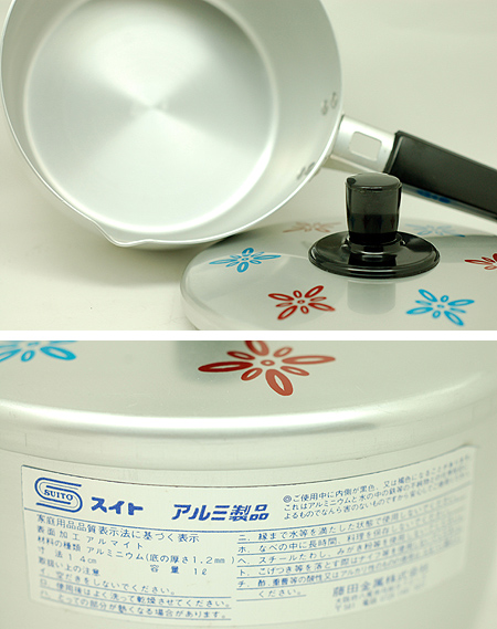 画像: 藤田金属 スイト印 アルミミルクパン14cm 花柄