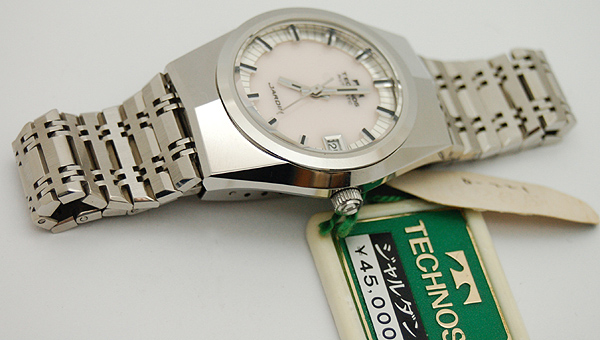 画像: アンティーク腕時計 テクノス TECHNOSジャルダン(ピンク) 25石(自動巻)