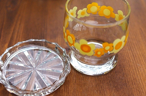 画像: ササキガラス 花柄グラス コースターSET
